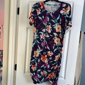 Vibrant Floral Midi Dress
